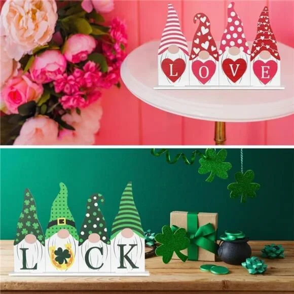 Valentines Day Decor & St Patricks Day Decorations 1PC Double-sided - Picture 4 of 8